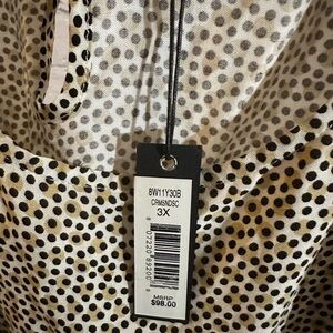 NWT-Sz 3X 100% Viscose, flowy spotted tank (animal print-esque)work/weekend